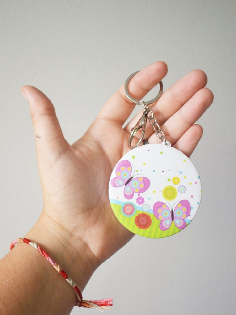 Butterfly Compact Mirror Keychain - Picture 7 of 7